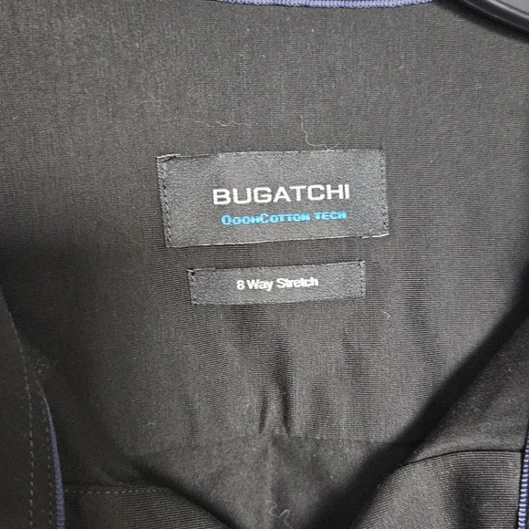 Men's Solid Black Bugatachi XXL Button-down Shirt - Picture 9 of 10